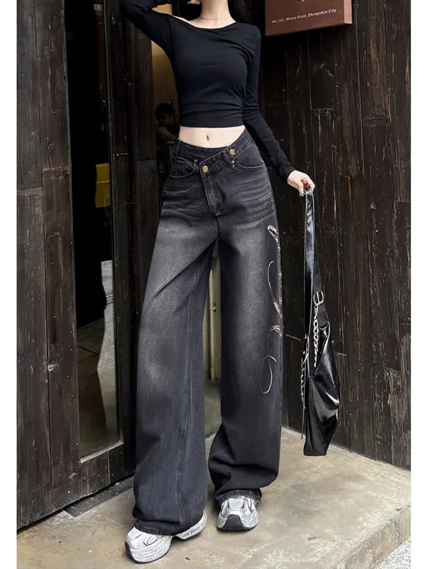 Bla Low Waist Wide Leg Jeans Women's Spring New Loose Slimming Small Size Faionable Floor-Length Pants Trendy
Bla Low Waist Wide Leg Jeans Women's Spring New Loose Slimming Small Size Faionable Floor-Length Pants Trendy