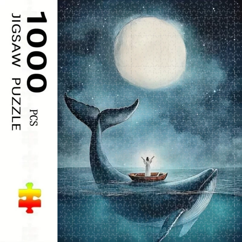 500 PCS Jigsaw Puzzle Humpback Whale and Boat Pattern Perfect for DIY Creative Fun with Family,Gift ,teasing Toy
500 PCS Jigsaw Puzzle Humpback Whale and Boat Pattern Perfect for DIY Creative Fun with Family,Gift ,teasing Toy
