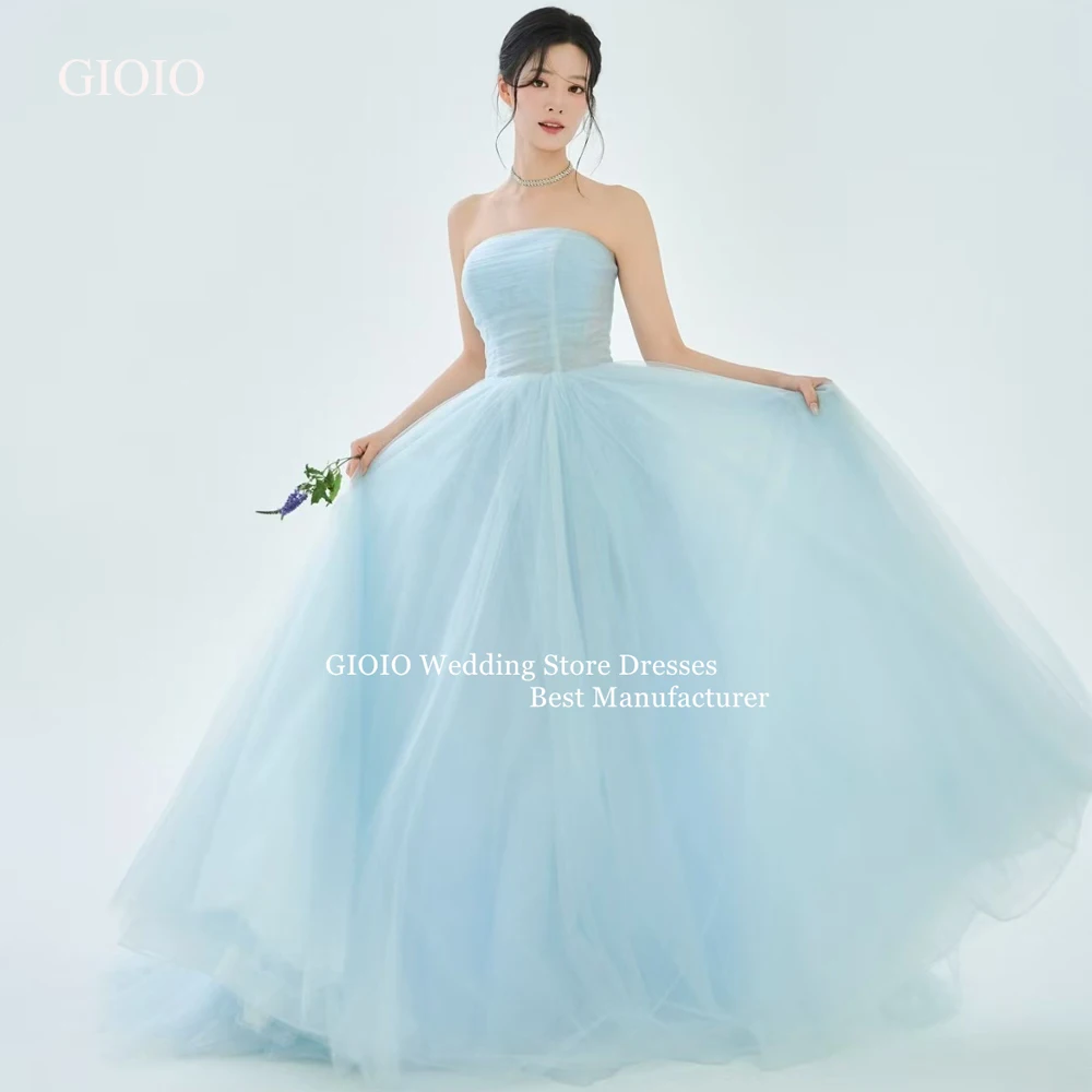 GIOIO Fresh Light Blue Tulle Strapless Evening Gown Princess Style 웨딩드레스 Korean Photo Shoot Customized Bridal Gown Party Dress
GIOIO Fresh Light Blue Tulle Strapless Evening Gown Princess Style 웨딩드레스 Korean Photo Shoot Customized Bridal Gown Party Dress