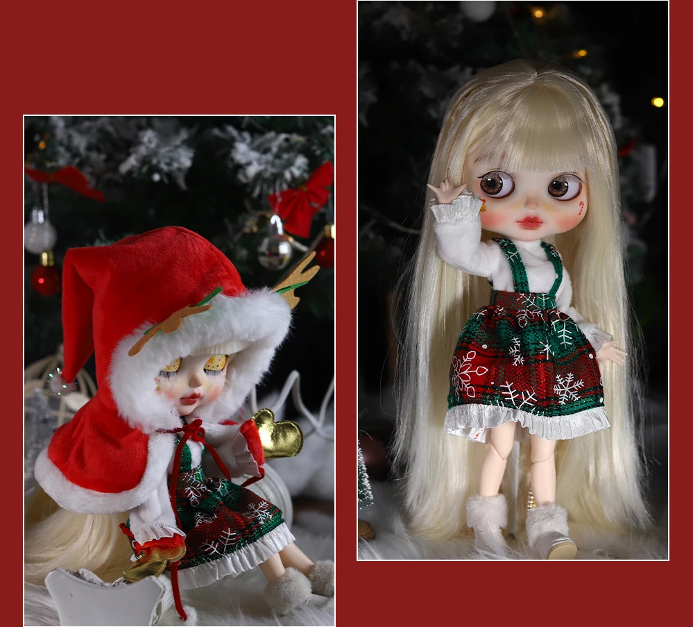 Neo Blythe Doll Festive Christmas & Holiday Outfit Collection 14 Neo Blythe Doll Festive Christmas & Holiday Outfit Collection 14