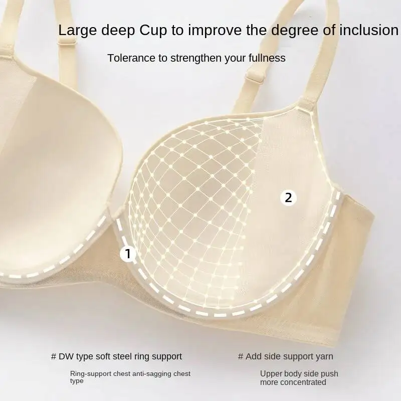 New Large Bust Minimizing Smooth Seamless Bra for Women, Summer Thin Push-up Anti-sagging Underwire Bra
New Large Bust Minimizing Smooth Seamless Bra for Women, Summer Thin Push-up Anti-sagging Underwire Bra