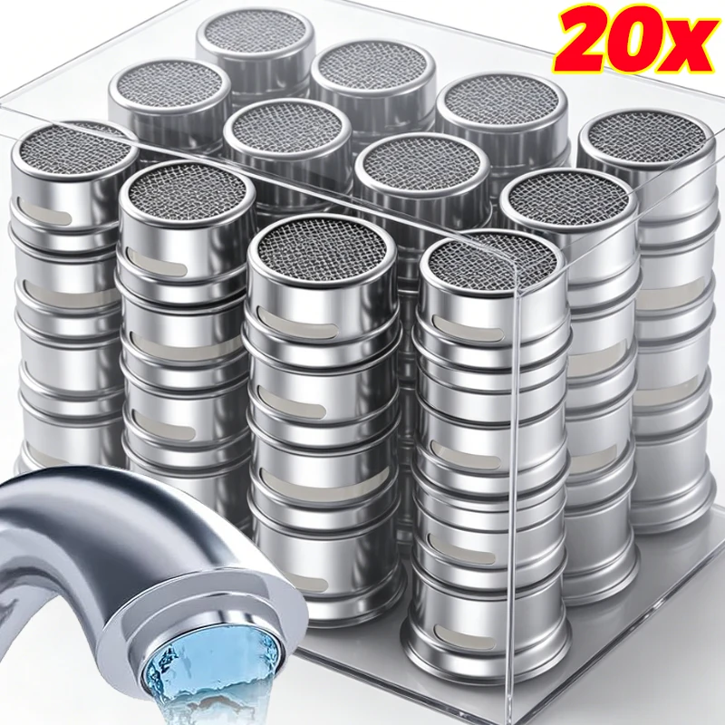 Stainless Steel Faucet Aerators Replaceable Water Saving Faucet Nozzle Splash-Free Faucet Spout Net Bathroom Kitchen Supplies
Stainless Steel Faucet Aerators Replaceable Water Saving Faucet Nozzle Splash-Free Faucet Spout Net Bathroom Kitchen Supplies