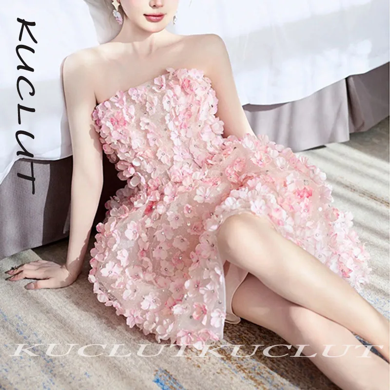 KUCLUT 2025 New Heavy Industry 3D Flower Strapless Dresses For Women Fashion Party Celebration Mini Dresses Female K77
KUCLUT 2025 New Heavy Industry 3D Flower Strapless Dresses For Women Fashion Party Celebration Mini Dresses Female K77