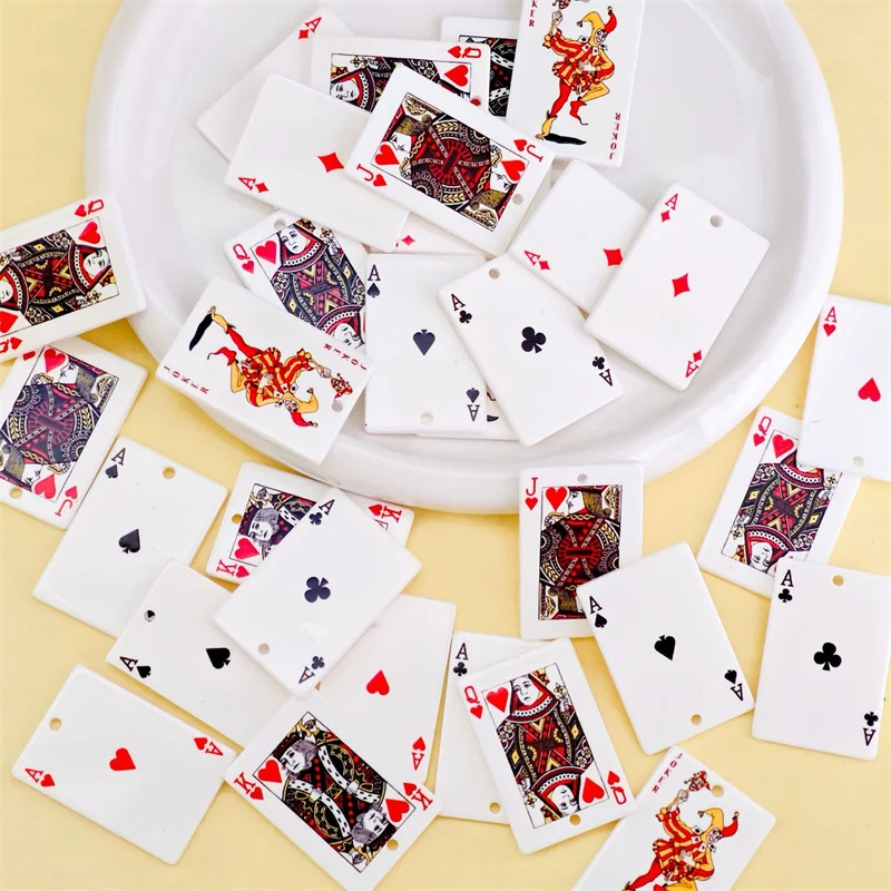 New arrived 50pcs/lot color Poker pattern geometry Rectangle shape acrylic beads diy jewelry garment pendant accessory
New arrived 50pcs/lot color Poker pattern geometry Rectangle shape acrylic beads diy jewelry garment pendant accessory