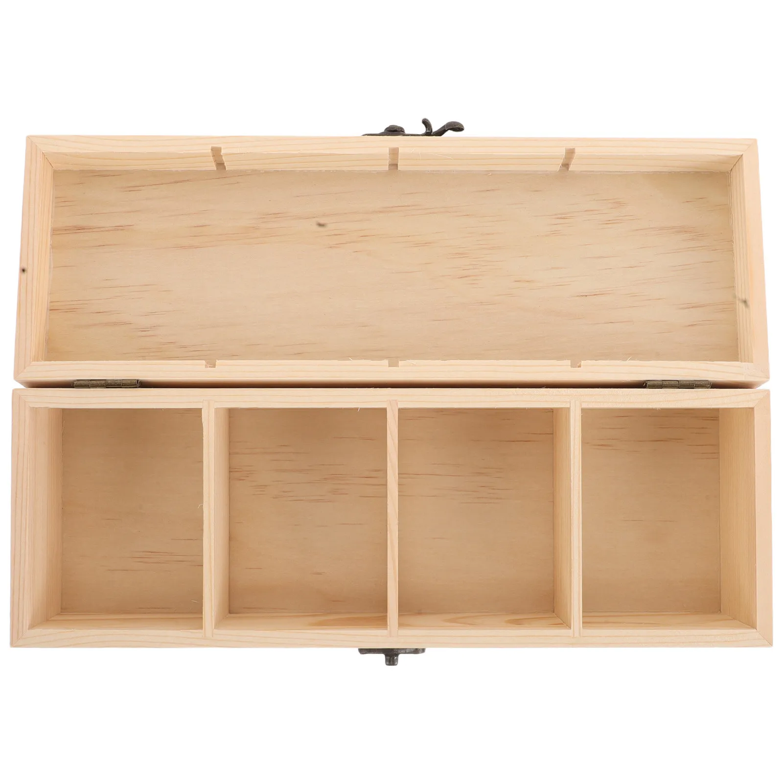 Retro Wooden Jewelry Box 4 Section Divider Storage Container for Earrings Bracelets Necklaces Tea Bags Sugar Packets Vintage
Retro Wooden Jewelry Box 4 Section Divider Storage Container for Earrings Bracelets Necklaces Tea Bags Sugar Packets Vintage