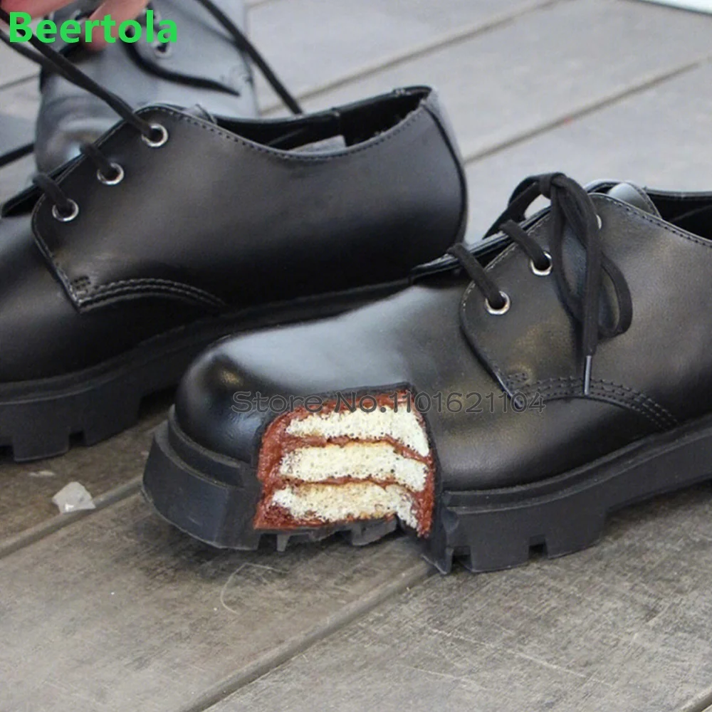 Black Lace-up Cake Design Flat Shoes For Female Women 2024 Newest Shallow Thich Sole Strange Toe Fashion Casual Loafers Shoes
Black Lace-up Cake Design Flat Shoes For Female Women 2024 Newest Shallow Thich Sole Strange Toe Fashion Casual Loafers Shoes