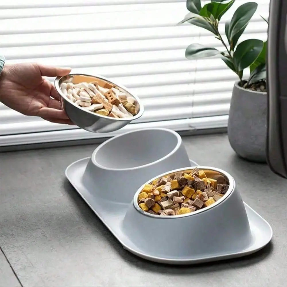 Steel Pet Bowls, Double Bowls For Cats, AntiSpill Latch Bowls, Neck Protection Cat Dog Feeding Bowls
Steel Pet Bowls, Double Bowls For Cats, AntiSpill Latch Bowls, Neck Protection Cat Dog Feeding Bowls