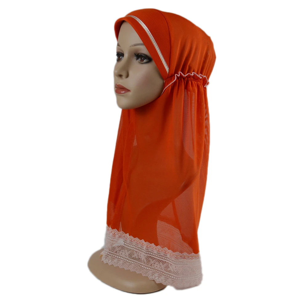 Children Muslim One Piece Headwear Lace Hijab Full Cover Headscarf Prayer Cap Under Scarf Head Wrap for Girls 6-12Y
Children Muslim One Piece Headwear Lace Hijab Full Cover Headscarf Prayer Cap Under Scarf Head Wrap for Girls 6-12Y