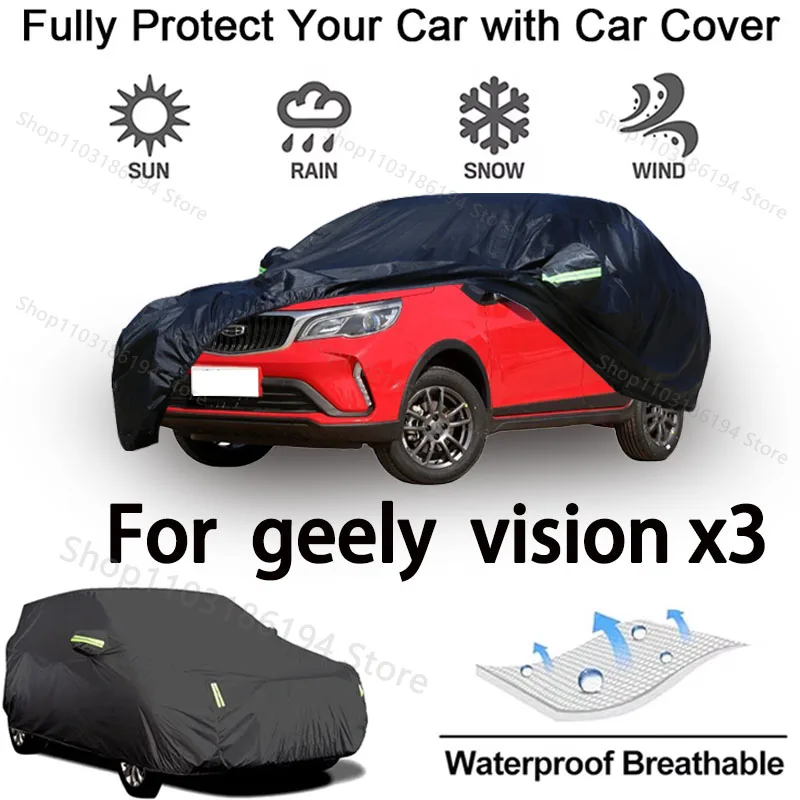 Full Car Cover For Geely Vision X3 Outdoor Protective Gear-Snowproof, Sunshield, Waterproof and Dustproof Automobile Accessories
Full Car Cover For Geely Vision X3 Outdoor Protective Gear-Snowproof, Sunshield, Waterproof and Dustproof Automobile Accessories