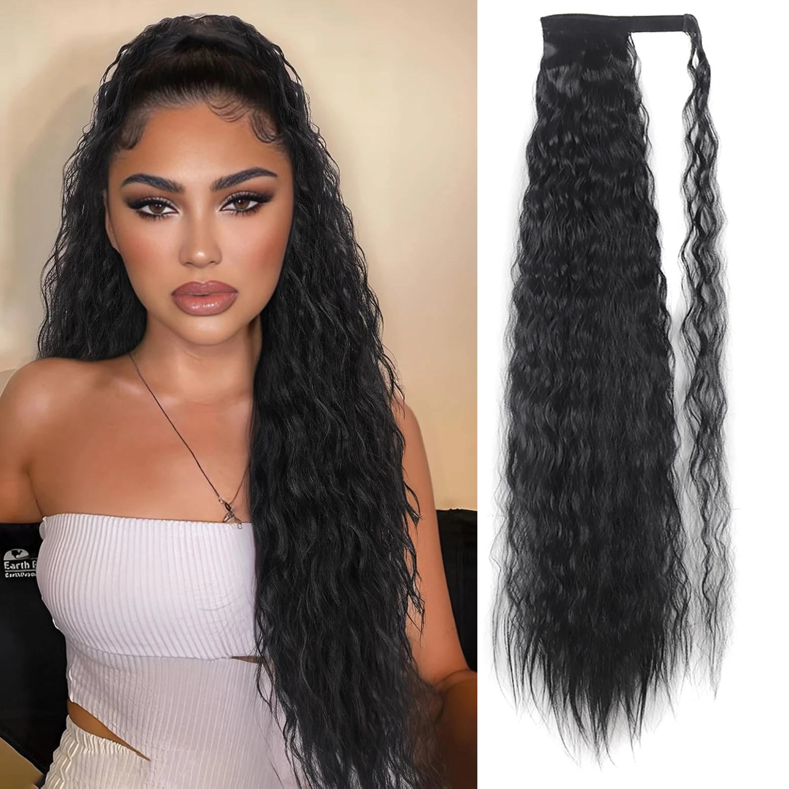 Jeedou Ponytails 34inch Extra Long Kinky Curly Synthetic Ponytail Hair Extension Afro Fluffy Hairpiece Bohemia Style Daily Use
Jeedou Ponytails 34inch Extra Long Kinky Curly Synthetic Ponytail Hair Extension Afro Fluffy Hairpiece Bohemia Style Daily Use