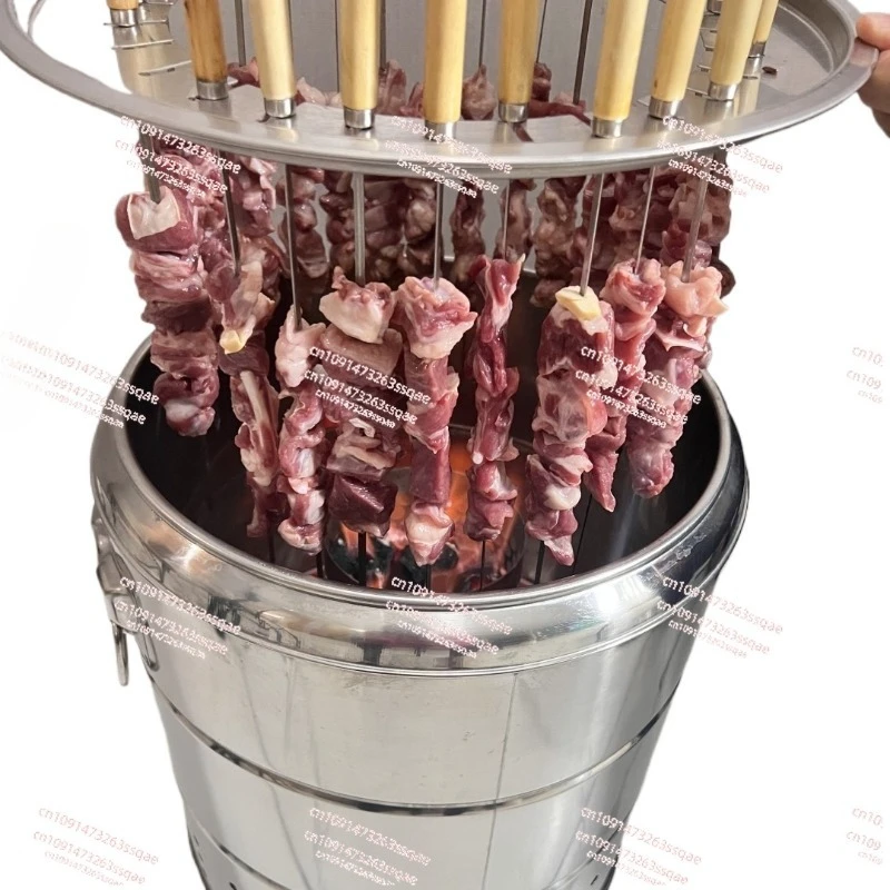 Новый бездымный гриль для барбекю, бытовая тушеная нержавеющая сталь, подвесная печь, шампуры, ведро, стойка для ягненка, уличный уголь, круглая
Новый бездымный гриль для барбекю, бытовая тушеная нержавеющая сталь, подвесная печь, шампуры, ведро, стойка для ягненка, уличный уголь, круглая