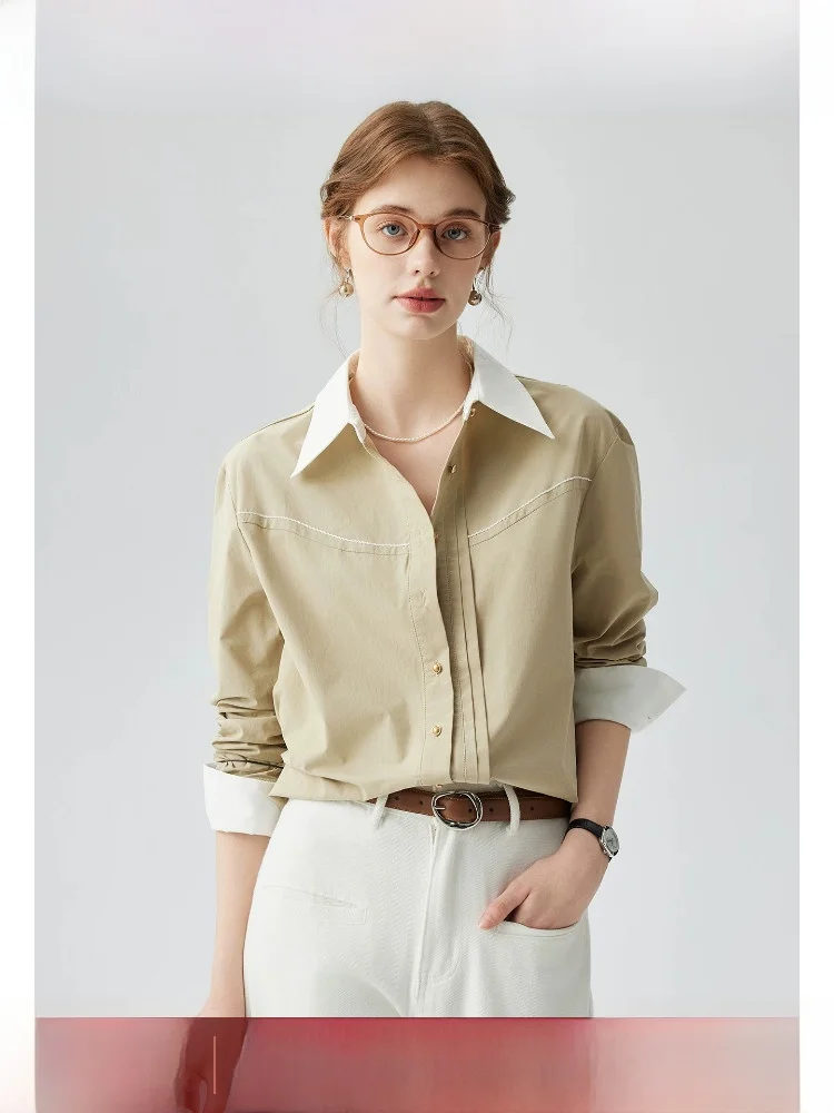 Spring 2026 Women's Long Sve Commute Faion Color Blo Slimming irt French Sle Straight Cut Pure Cotton Classic Collar
Spring 2026 Women's Long Sve Commute Faion Color Blo Slimming irt French Sle Straight Cut Pure Cotton Classic Collar