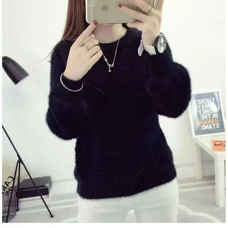 Plush pullover sweater women loose fitting new autumn winter Korean western-style sweet fashionable knit lazy base Pullovers
Plush pullover sweater women loose fitting new autumn winter Korean western-style sweet fashionable knit lazy base Pullovers