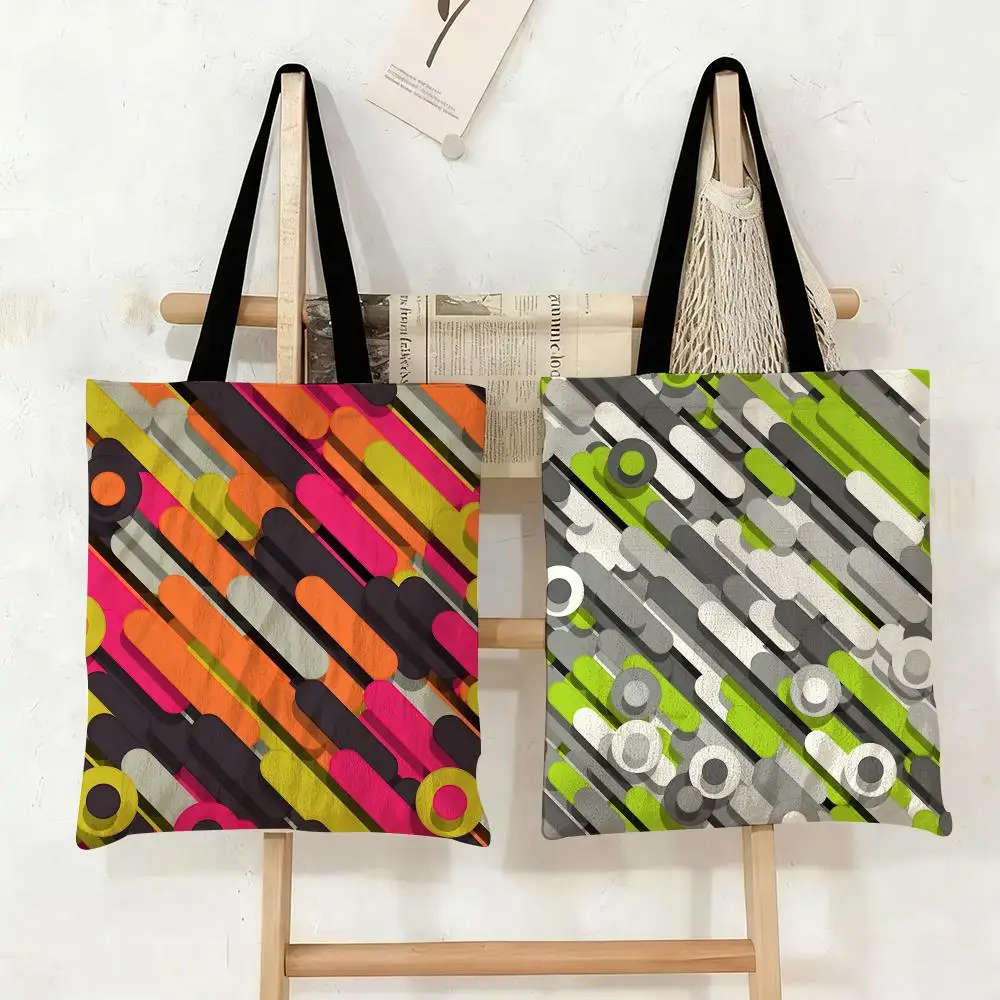 Color Lines Circles Storage Bags Canvas Tote Bag Large Capacity Double-Sided Print Reusable Shopping Bag Shoulder Bag
Color Lines Circles Storage Bags Canvas Tote Bag Large Capacity Double-Sided Print Reusable Shopping Bag Shoulder Bag