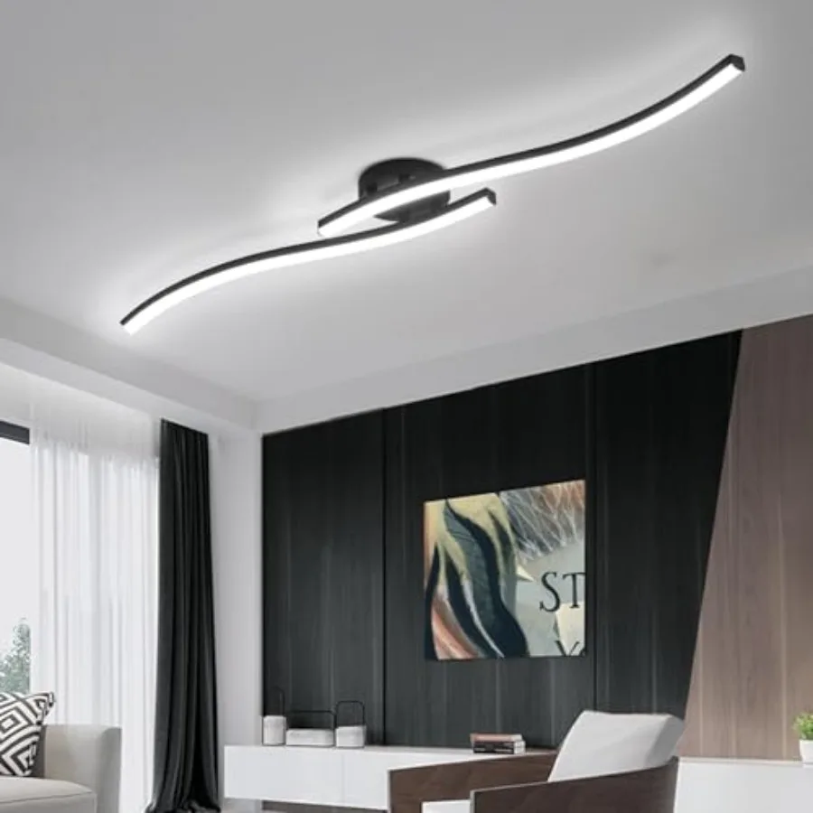 Linear Ceiling Light 6000K Black Modern Ceiling Light Fixture 28W Long Flush Mount Ceiling Lamp for Hallway Kitchen Bedroom Din
Linear Ceiling Light 6000K Black Modern Ceiling Light Fixture 28W Long Flush Mount Ceiling Lamp for Hallway Kitchen Bedroom Din