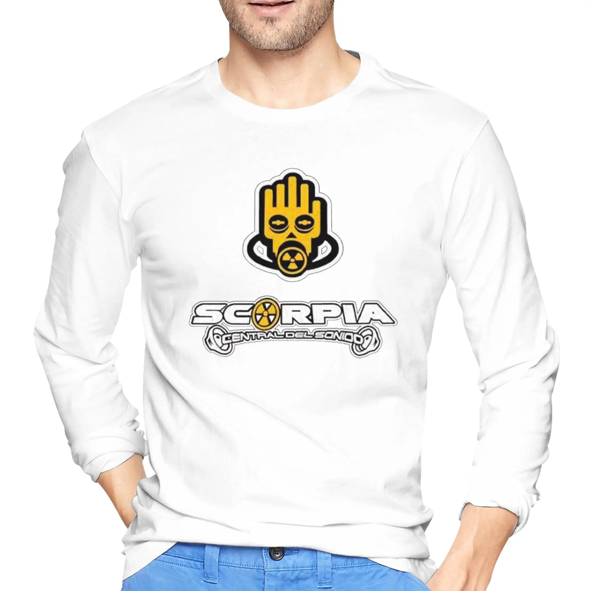 Scorpia - Central del Sonido Men's Long Sleeved T-shirt Fashion Round Neck T shirts Spring and Autumn Men tops
Scorpia - Central del Sonido Men's Long Sleeved T-shirt Fashion Round Neck T shirts Spring and Autumn Men tops