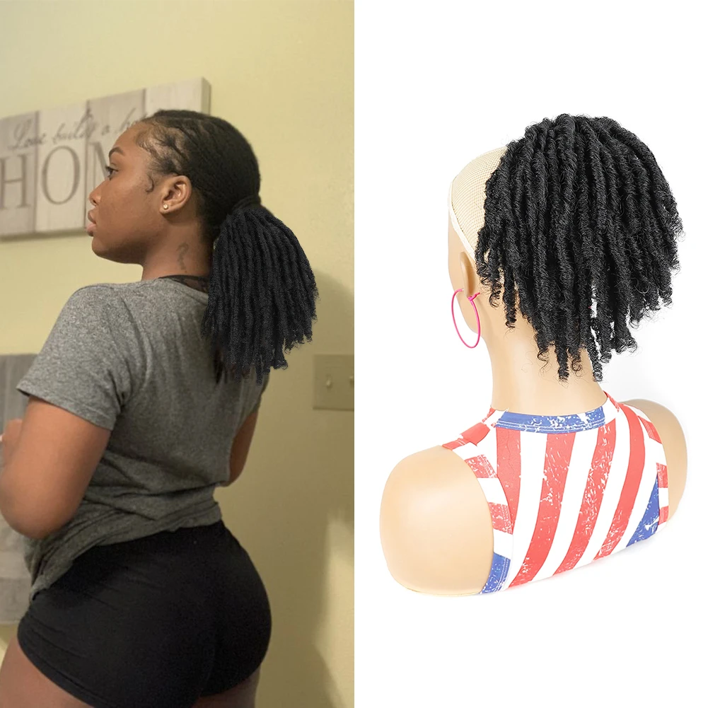 Belle Show 8 inch Short Dreadlock Ponytail Synthetic Drawstring Afro Puff Ponytail Clips on Hair Ponytail Extension for Women
Belle Show 8 inch Short Dreadlock Ponytail Synthetic Drawstring Afro Puff Ponytail Clips on Hair Ponytail Extension for Women