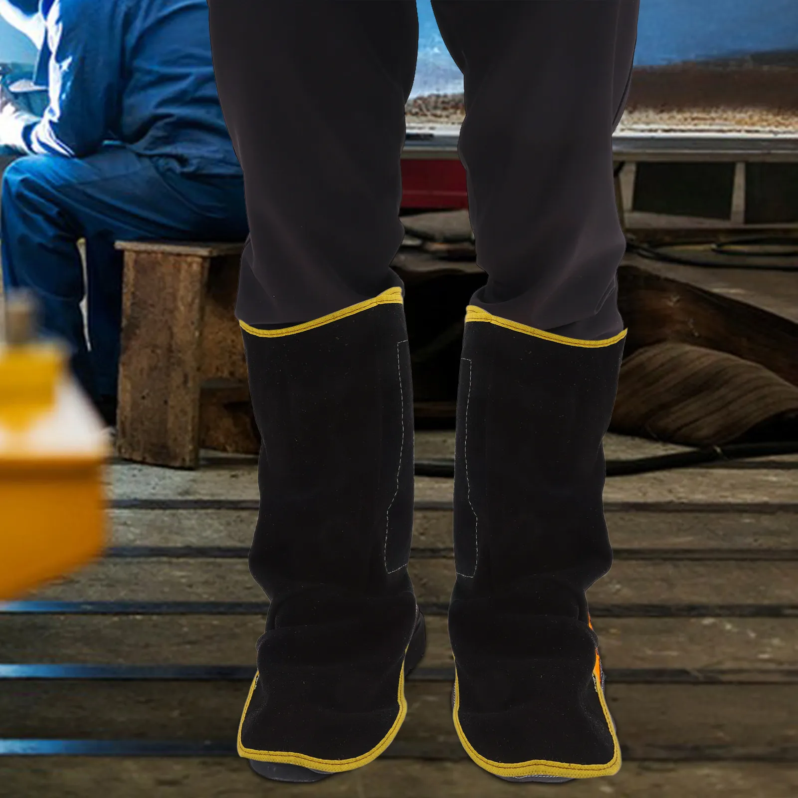 1Pair Cowhide Welding Boot Covers Heat Resistant Breathable Foot Protector Large Coverage for Welders Industrial Work Safety
1Pair Cowhide Welding Boot Covers Heat Resistant Breathable Foot Protector Large Coverage for Welders Industrial Work Safety