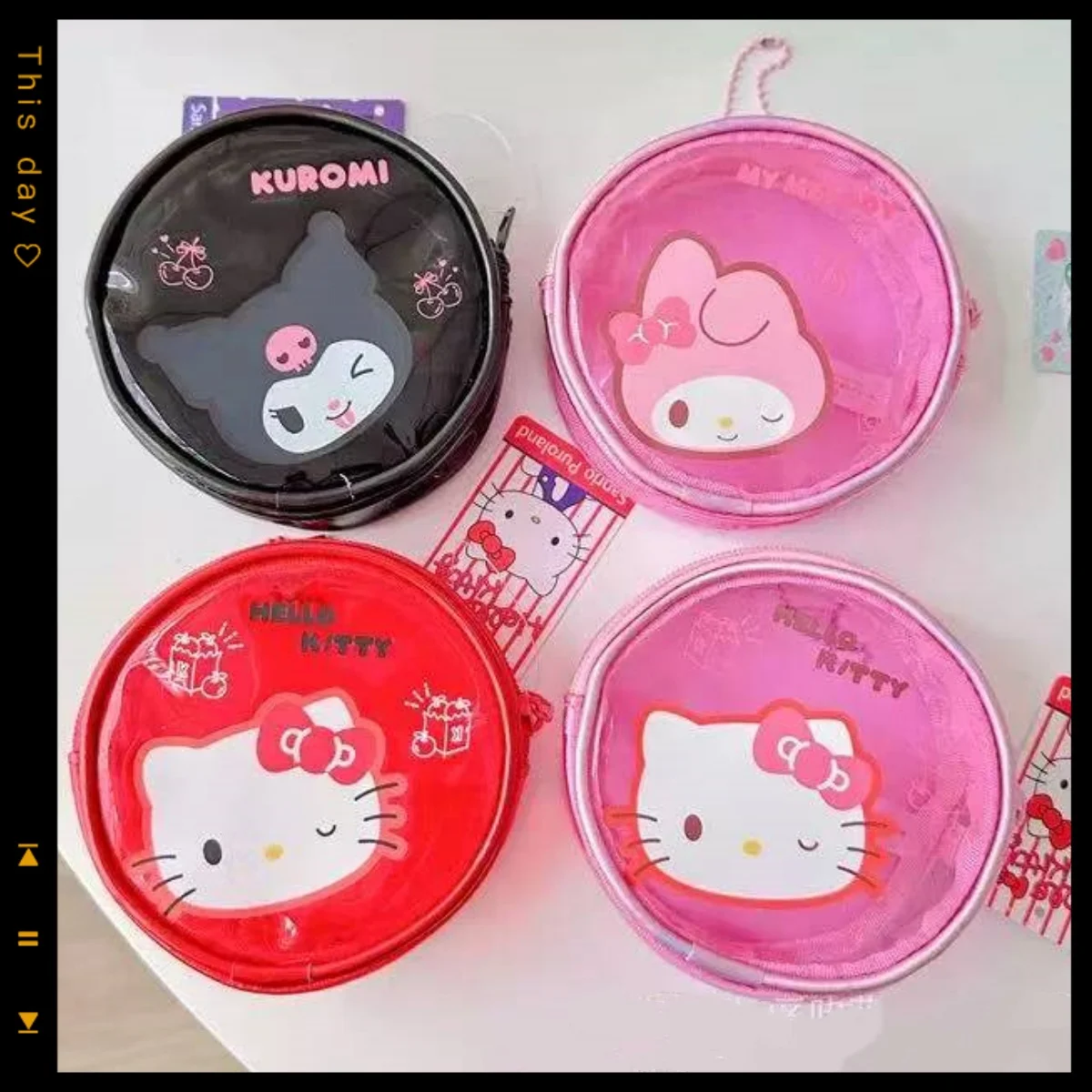 Kawaii Sanrio Cute Ugly Fish PVC Transparent Coin Purse Melody Storage Bag Hello Kitty Keychain Bag Lipstick Storage Bag
Kawaii Sanrio Cute Ugly Fish PVC Transparent Coin Purse Melody Storage Bag Hello Kitty Keychain Bag Lipstick Storage Bag