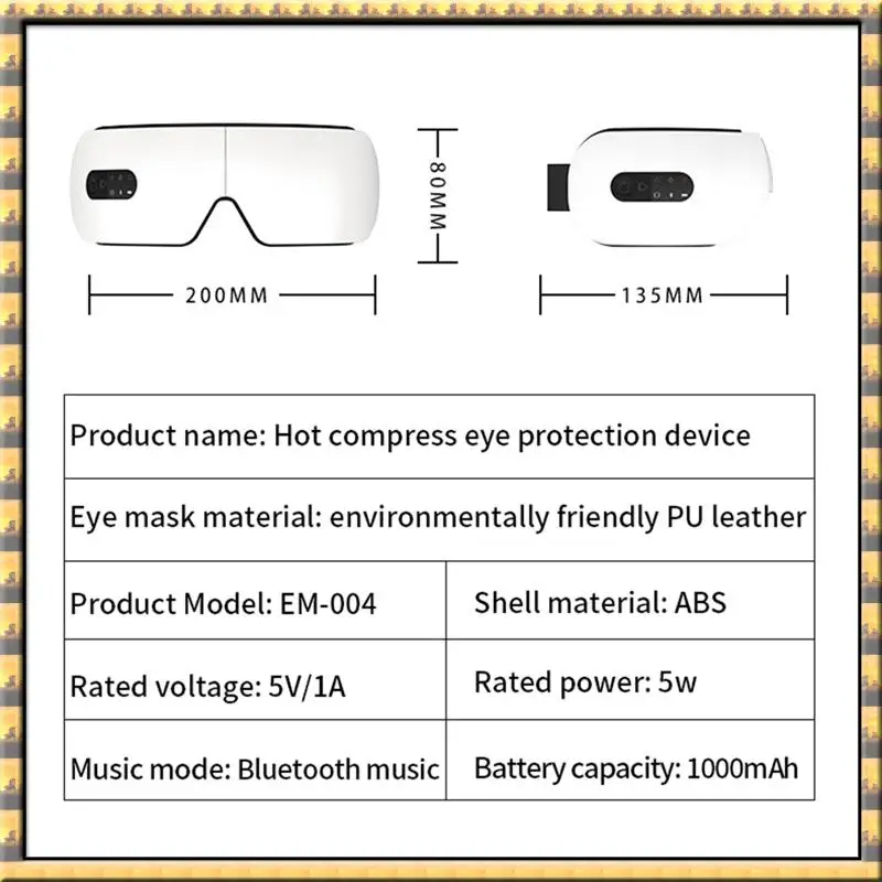 Hot Sale Eye Massager Vibration Massage Hot Compress Bluetooth Music Eye Protection Relieve Fatigue LED Display
Hot Sale Eye Massager Vibration Massage Hot Compress Bluetooth Music Eye Protection Relieve Fatigue LED Display
