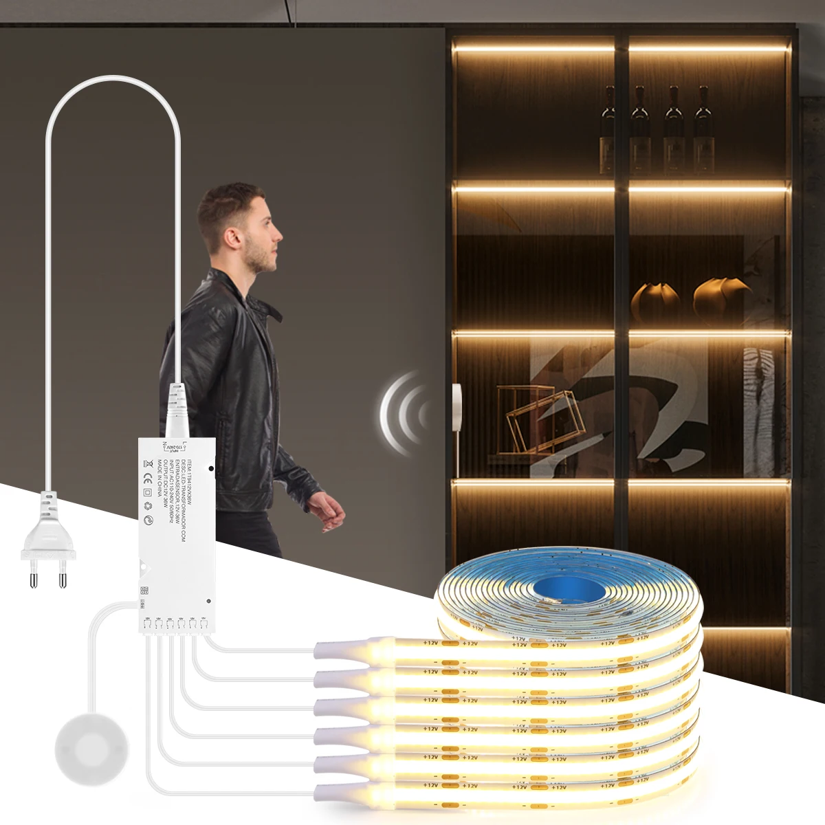 Penetrable Wood Mirror Galss Motion Sensor Switch COB LED Strip 320Leds/m Parallel Lights Cabinet Wine Cooler Closet Backlight
Penetrable Wood Mirror Galss Motion Sensor Switch COB LED Strip 320Leds/m Parallel Lights Cabinet Wine Cooler Closet Backlight