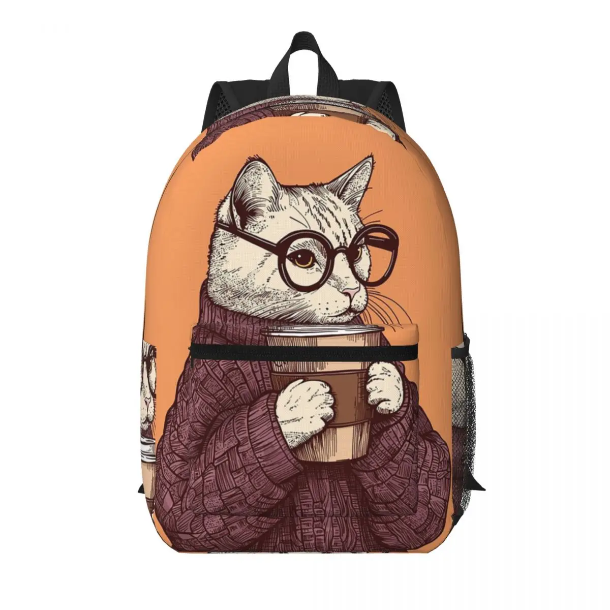 Cat Kitten Wear Pink Sweater Drink Coffee Student Backpack School Bag Hiking Travel Daypack for Boys Girls Bookbag Shoulder Bags
Cat Kitten Wear Pink Sweater Drink Coffee Student Backpack School Bag Hiking Travel Daypack for Boys Girls Bookbag Shoulder Bags