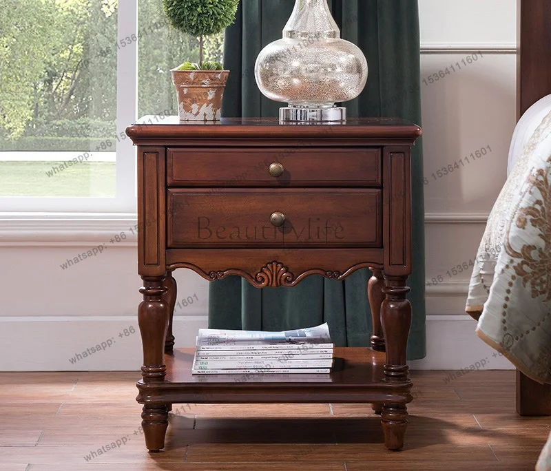 American country all solid wood bedside table drawer storage cabinet storage storage
American country all solid wood bedside table drawer storage cabinet storage storage