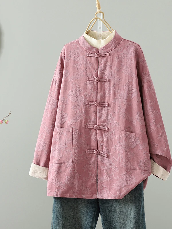 Artistic Sle Chinese Cotton Linen irt Women's Retro Collar Button Long Sve Stand-up Collar Coat Outerwear Loose Fit
Artistic Sle Chinese Cotton Linen irt Women's Retro Collar Button Long Sve Stand-up Collar Coat Outerwear Loose Fit