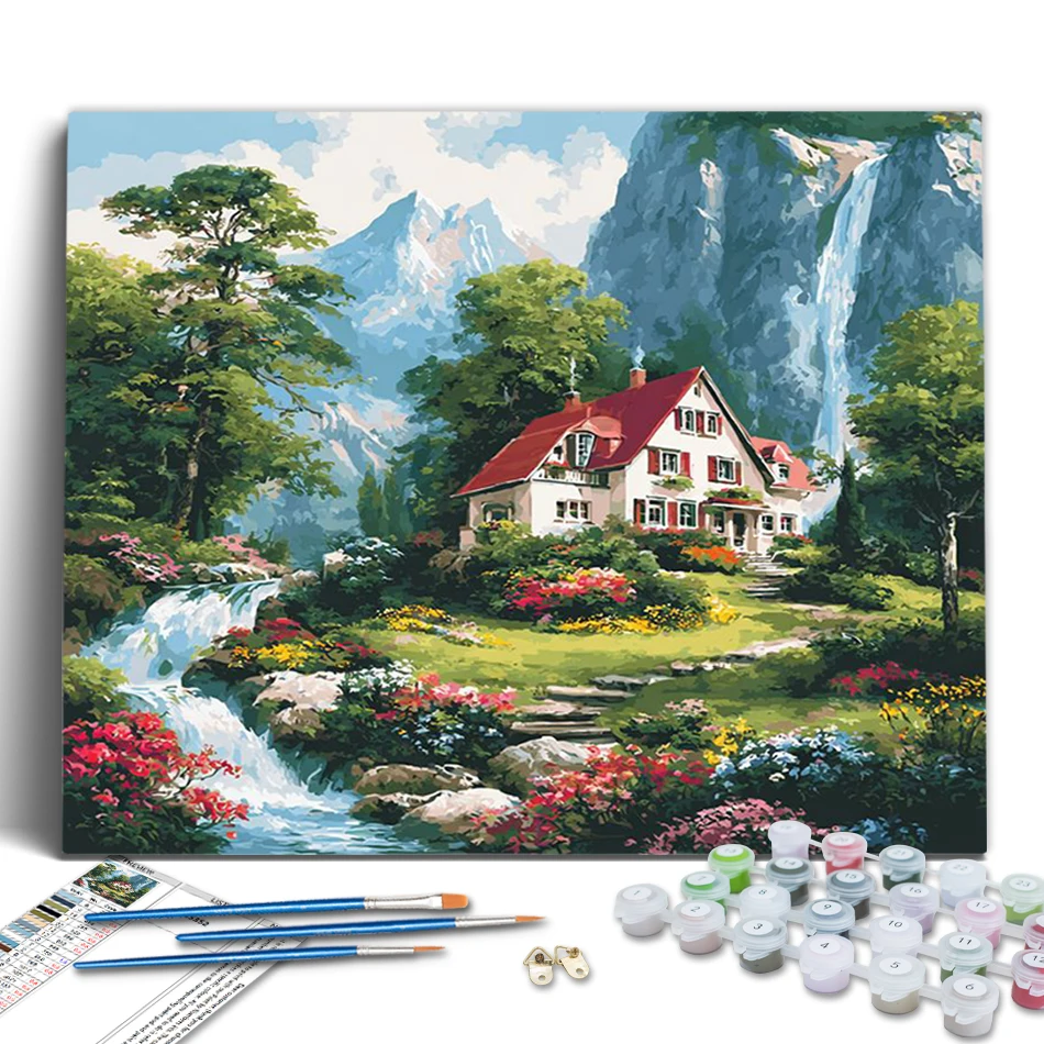 RUOPOTY Paint By Numbers Forest Waterfall House Landscape Draw Paintings On Number Artwork Drawing On Canvas Wall Decororation
RUOPOTY Paint By Numbers Forest Waterfall House Landscape Draw Paintings On Number Artwork Drawing On Canvas Wall Decororation