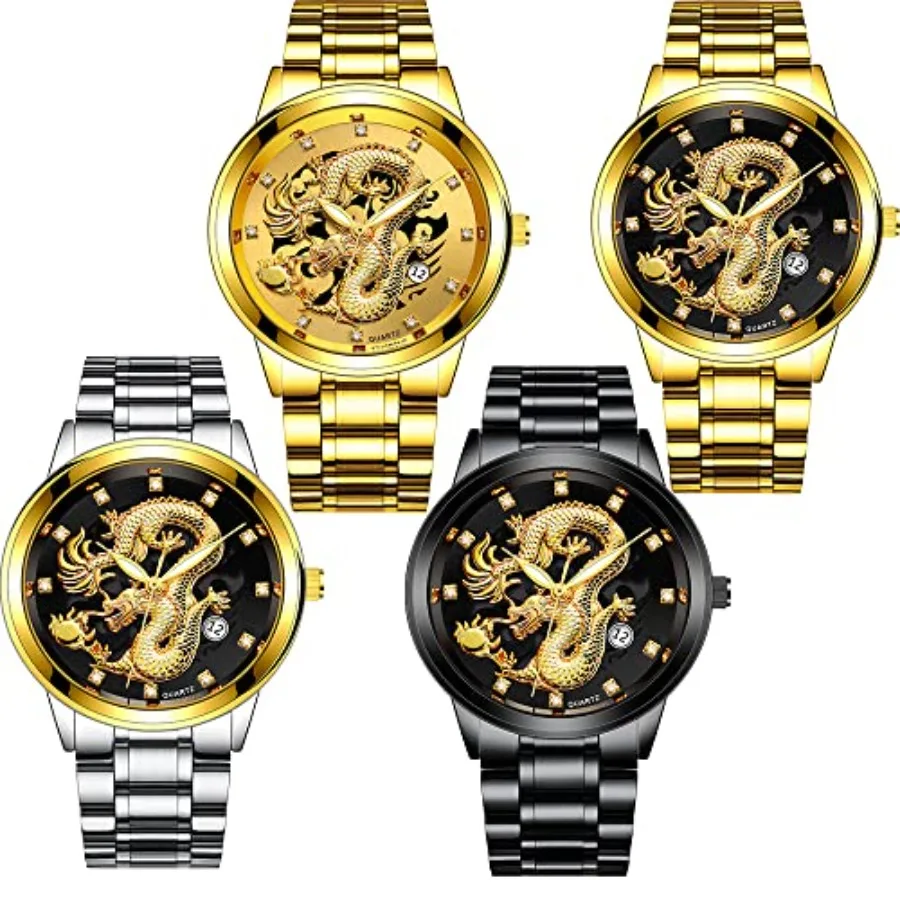 4Pcs Gold Watches for Men Stainless Steel Mechanical Automatic Watch Waterproof Business Men's Wristwatch Assorted Set Wholesal
4Pcs Gold Watches for Men Stainless Steel Mechanical Automatic Watch Waterproof Business Men's Wristwatch Assorted Set Wholesal