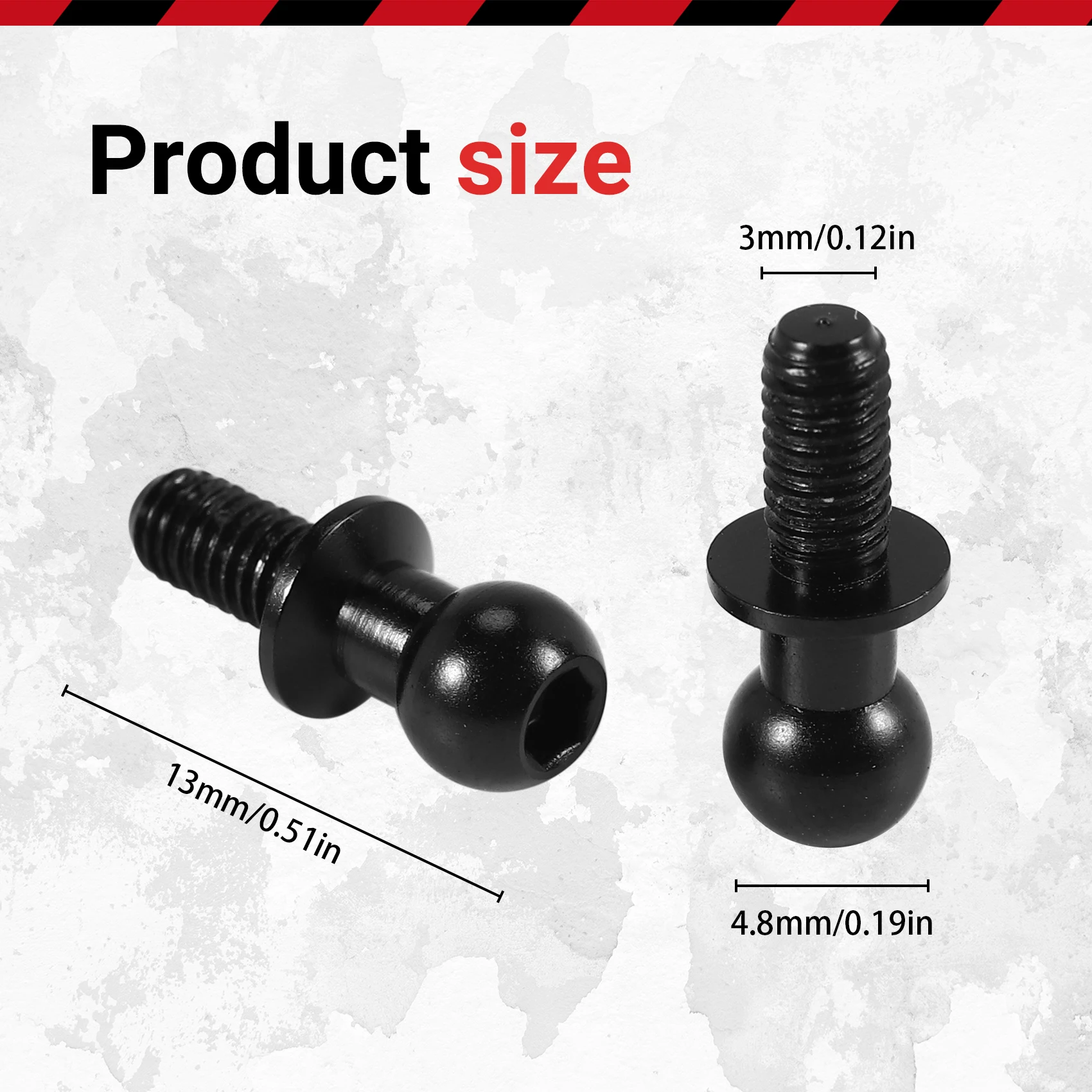 Durable 10Pcs M3 Metal Hex Ball Head Screws for Tamiya TT01 TT02 Sakura D5 1/10 RC Drift Car Spare Parts Universal,Black
Durable 10Pcs M3 Metal Hex Ball Head Screws for Tamiya TT01 TT02 Sakura D5 1/10 RC Drift Car Spare Parts Universal,Black