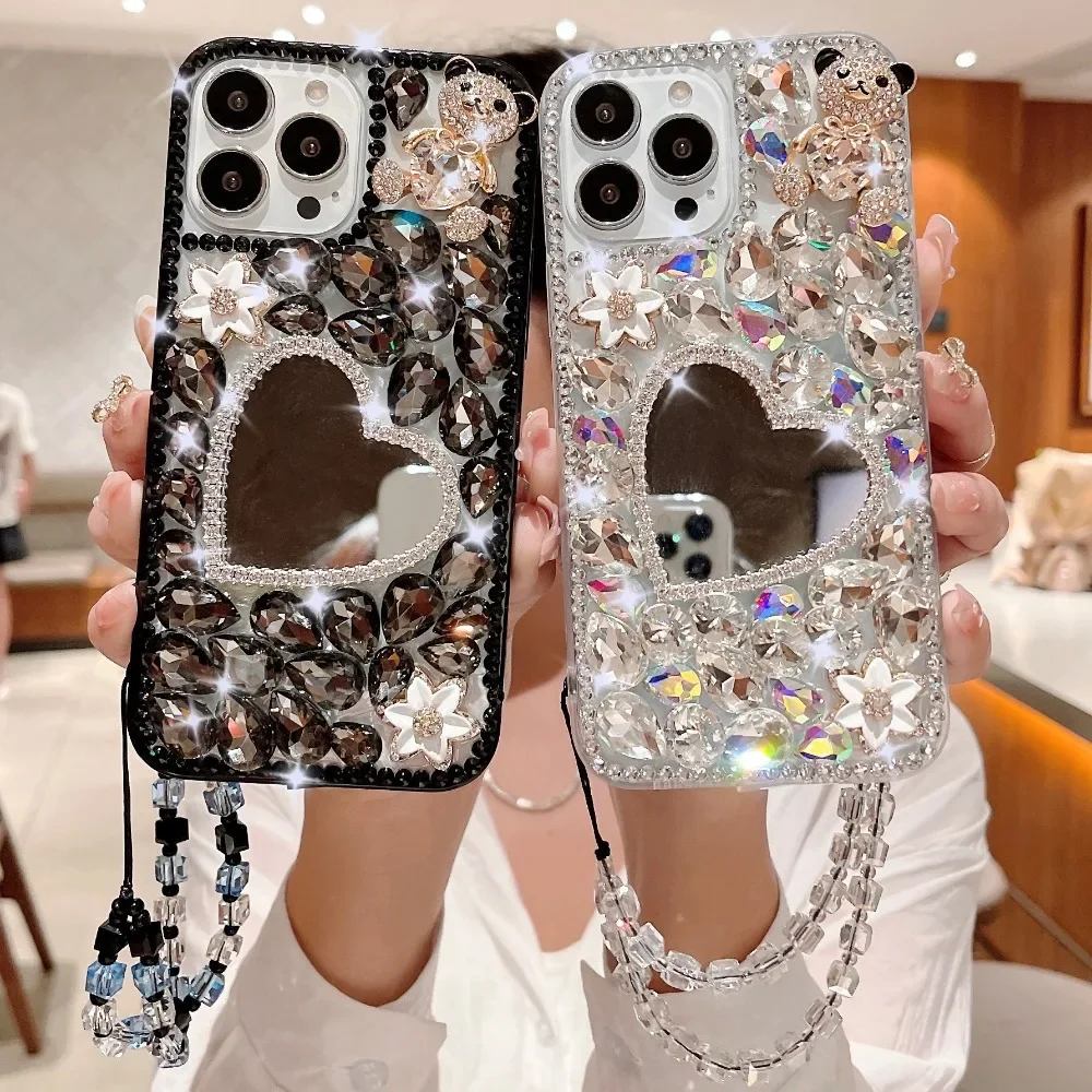 Luxury Bling Diamond Bear Love Mirror Rhinestone Case For iphone 15Pro 14Plus 13 Mini 12 11Pro MAX XSMAX XR 7 8 PLUS Cover
Luxury Bling Diamond Bear Love Mirror Rhinestone Case For iphone 15Pro 14Plus 13 Mini 12 11Pro MAX XSMAX XR 7 8 PLUS Cover