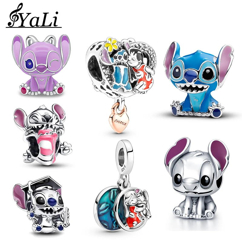925 Silver Disney Stitch Charm Collection Suitable for 925 Sterling Silver Women's Bracelet Keychain DIY Jewelry Gift
925 Silver Disney Stitch Charm Collection Suitable for 925 Sterling Silver Women's Bracelet Keychain DIY Jewelry Gift