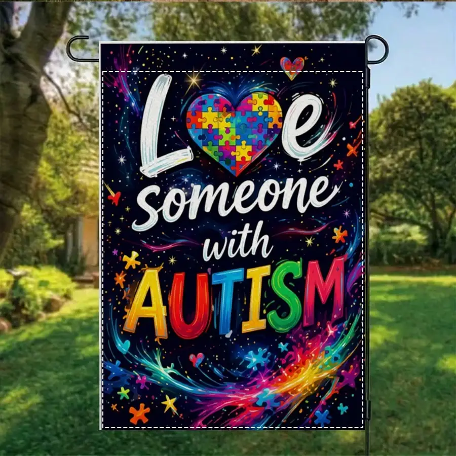 1pcAutism Awareness Garden Flag, Love Someone with Autism Puzzle Heart, Colorful Outdoor Yard Decor, Vibrant Galaxy Style Banner, Decorative Garden
1pcAutism Awareness Garden Flag, Love Someone with Autism Puzzle Heart, Colorful Outdoor Yard Decor, Vibrant Galaxy Style Banner, Decorative Garden