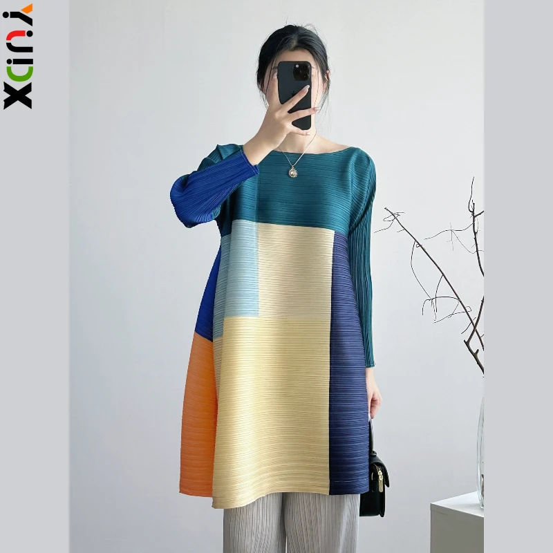 Плиссированное платье-туника YUDX Artistic Block Miyake, легкое, немнущееся, свободного кроя, женское, весна-осень 2026, повседневный тканый топ
Плиссированное платье-туника YUDX Artistic Block Miyake, легкое, немнущееся, свободного кроя, женское, весна-осень 2026, повседневный тканый топ