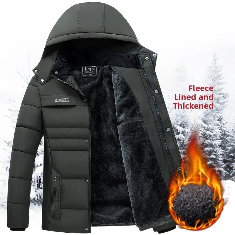 Men's Winter Heavy Jaet Cotton Coat Warm Faion Urban Sle Polyester Fiber Straight Hem Design Zipper Closure Thiened
Men's Winter Heavy Jaet Cotton Coat Warm Faion Urban Sle Polyester Fiber Straight Hem Design Zipper Closure Thiened