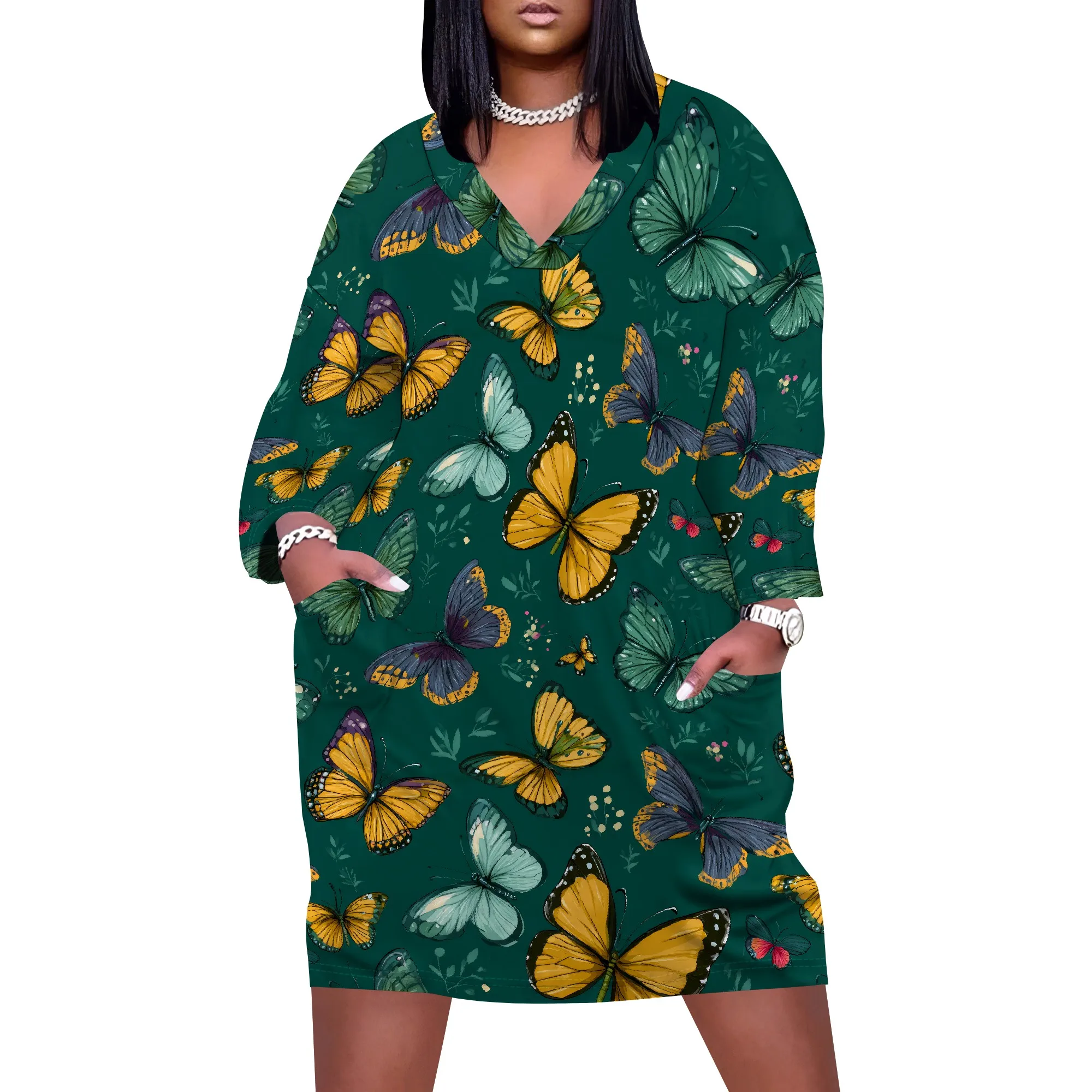 Maxi Dress for Women V Neck Casual 3/4 Sleeve Wrap Sexy Long Dresses Floral with Belt
Maxi Dress for Women V Neck Casual 3/4 Sleeve Wrap Sexy Long Dresses Floral with Belt