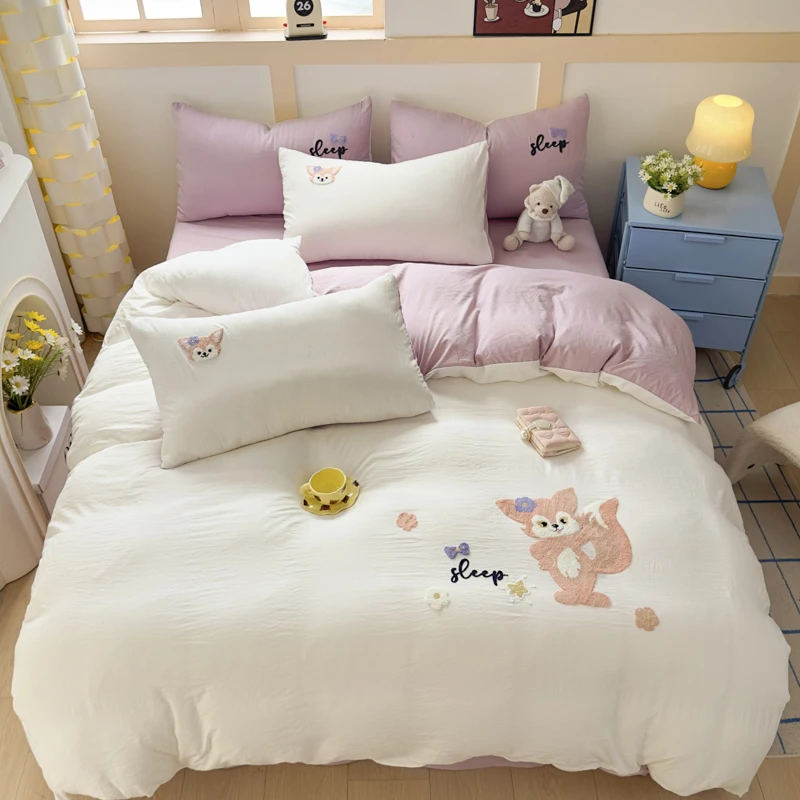 2025 New Korean Version Cloud Feeling Shell Edge Warm Style 4pcs Set Woman Girls Bedroom Duvet Cover 4pcs King Size Full Size
2025 New Korean Version Cloud Feeling Shell Edge Warm Style 4pcs Set Woman Girls Bedroom Duvet Cover 4pcs King Size Full Size