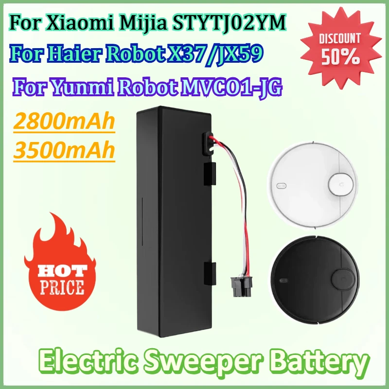 New STYTJ02YM 14.4V 3500mAh 18650 4S1P Electric Sweeper Battery for Xiaomi Mijia Mi Robot Vacuum-Mop P Sweeping Mopping Robot
New STYTJ02YM 14.4V 3500mAh 18650 4S1P Electric Sweeper Battery for Xiaomi Mijia Mi Robot Vacuum-Mop P Sweeping Mopping Robot