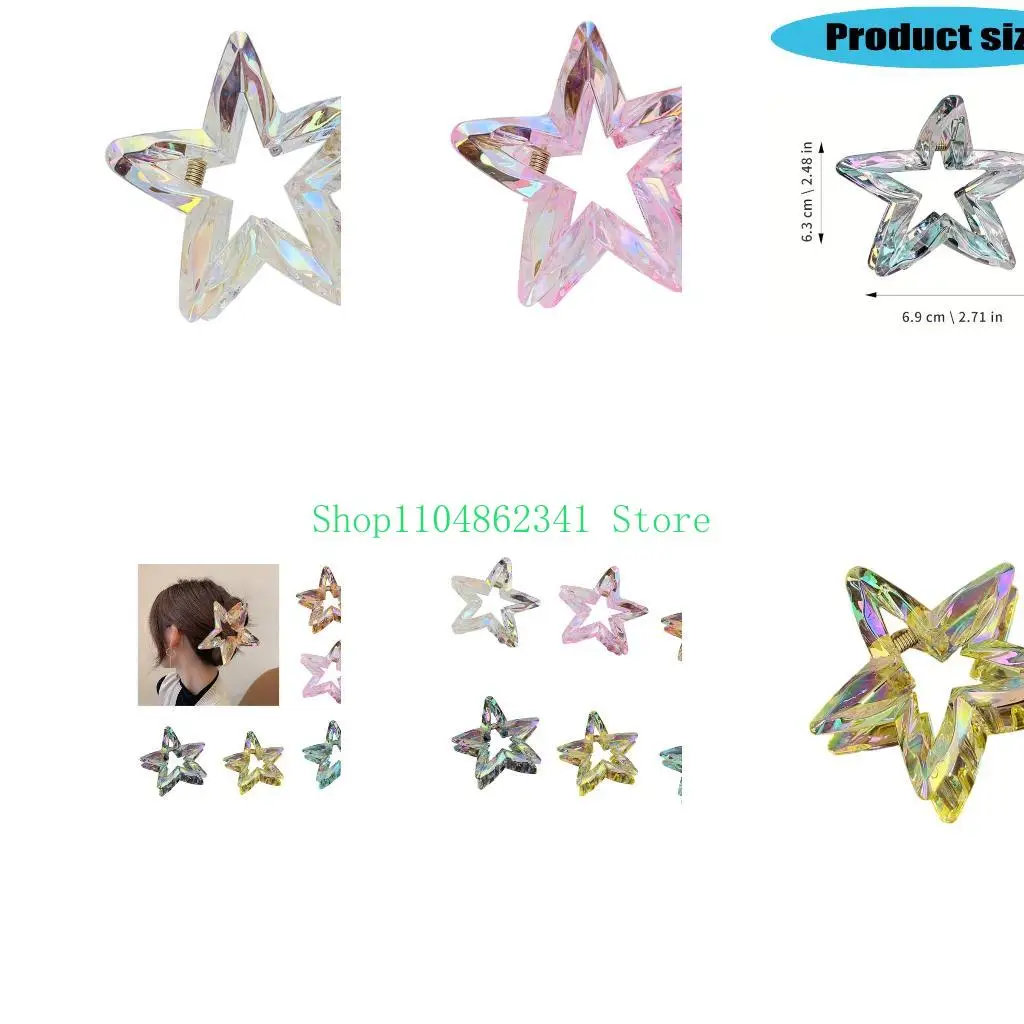 5asd Dazzling Acrylic Star Shaped Hair Claw Lightweight Hair Clip For Daily Use
5asd Dazzling Acrylic Star Shaped Hair Claw Lightweight Hair Clip For Daily Use