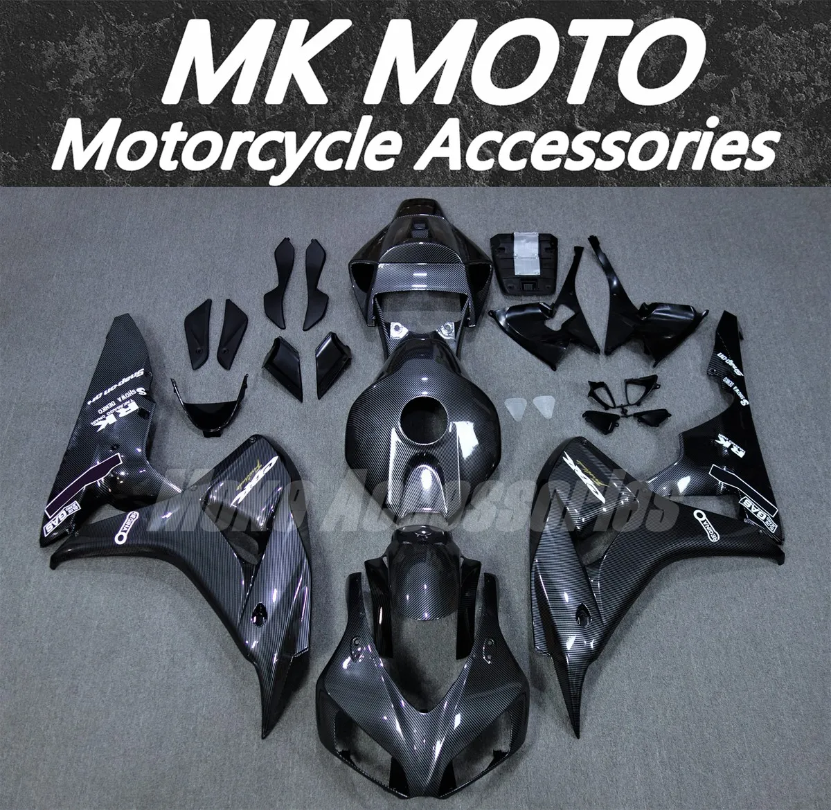 Moke moto Motorcycle Fairings Kit Fit For Cbr1000rr 2006-2007 Bodywork Set High Quality ABS Injection New Carbon fiber pattern
Moke moto Motorcycle Fairings Kit Fit For Cbr1000rr 2006-2007 Bodywork Set High Quality ABS Injection New Carbon fiber pattern