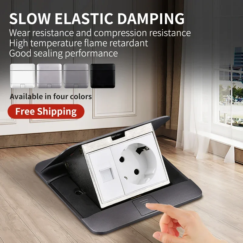 Metal Panel EU Standard Hidden Type Table Socket 2/3 Way Outlet USB/EUR/Universal/FR Office Cabinet Desktop Aluminum 120x120mm
Metal Panel EU Standard Hidden Type Table Socket 2/3 Way Outlet USB/EUR/Universal/FR Office Cabinet Desktop Aluminum 120x120mm