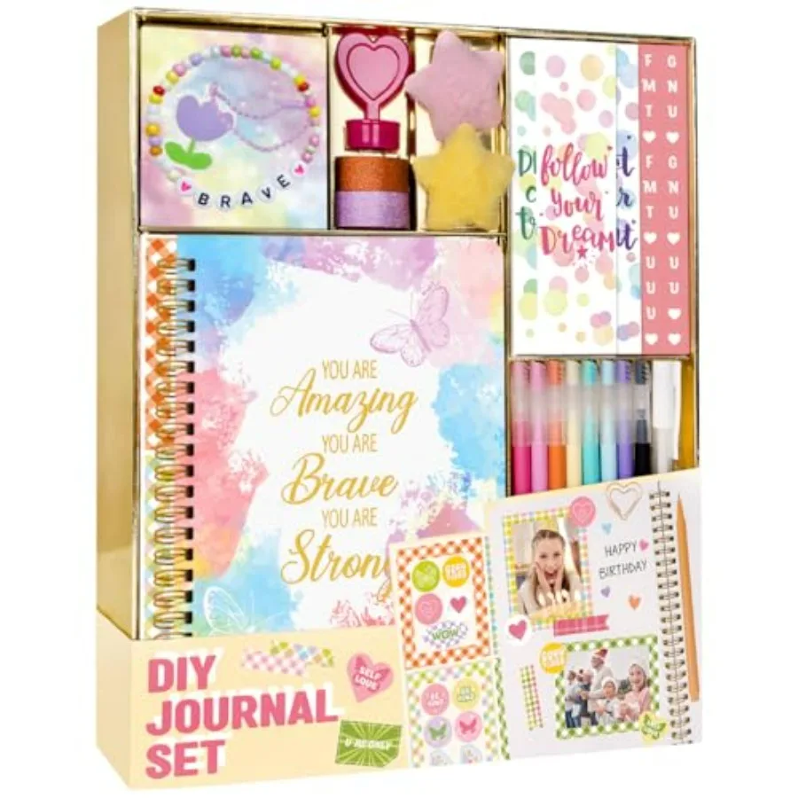 Gifts for 8 9 10 11 12 Year Old Girl - DIY Journal Kit for Teen Tween Girls, Stationary Scrapbook and Diary Supplies Set, Girl
Gifts for 8 9 10 11 12 Year Old Girl - DIY Journal Kit for Teen Tween Girls, Stationary Scrapbook and Diary Supplies Set, Girl