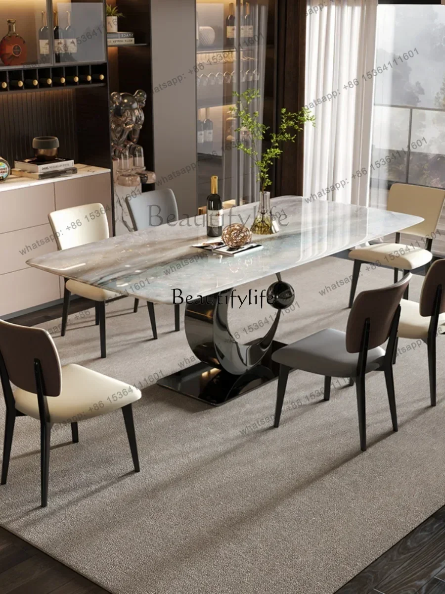 LJYLight Luxury Rectangular Dining Tables and Chairs Set Natural Luxury Stone Marble
LJYLight Luxury Rectangular Dining Tables and Chairs Set Natural Luxury Stone Marble