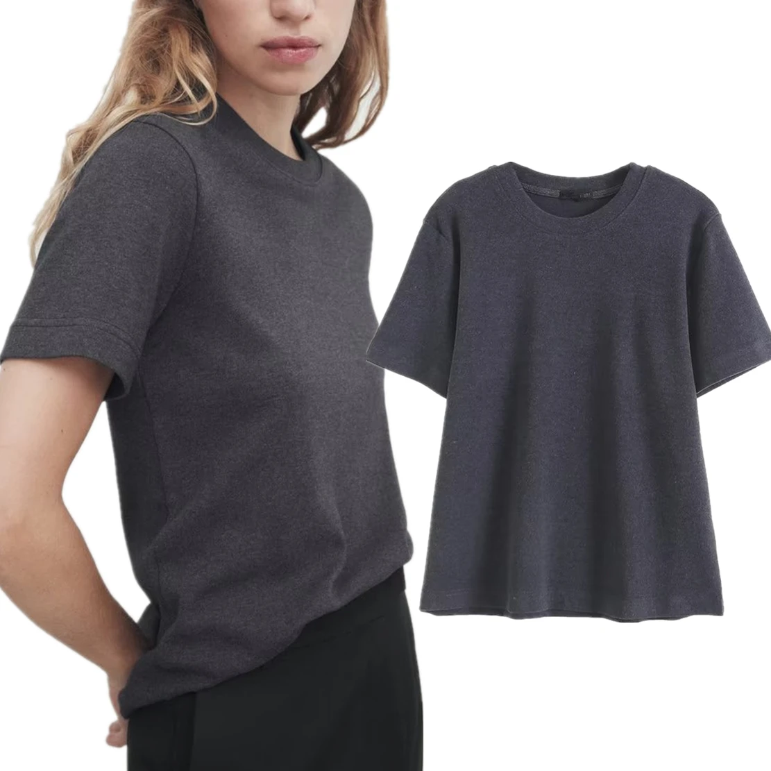 Jenny&Dave Fashion Simple Casual Tshirts British Round Neck Grey T-shirt Women Tops
Jenny&Dave Fashion Simple Casual Tshirts British Round Neck Grey T-shirt Women Tops