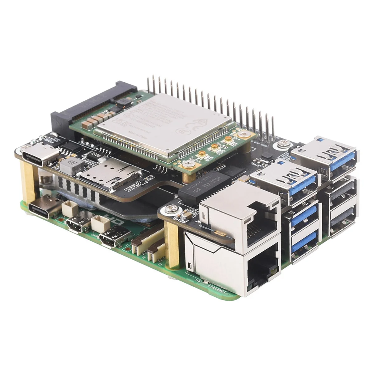 ATP-для печатки MiniPCle GbE USB3.2 HAT+ Gigabit Ethernet с модулем SIM7600G H 4G поддерживает MiniPCIe
ATP-для печатки MiniPCle GbE USB3.2 HAT+ Gigabit Ethernet с модулем SIM7600G H 4G поддерживает MiniPCIe