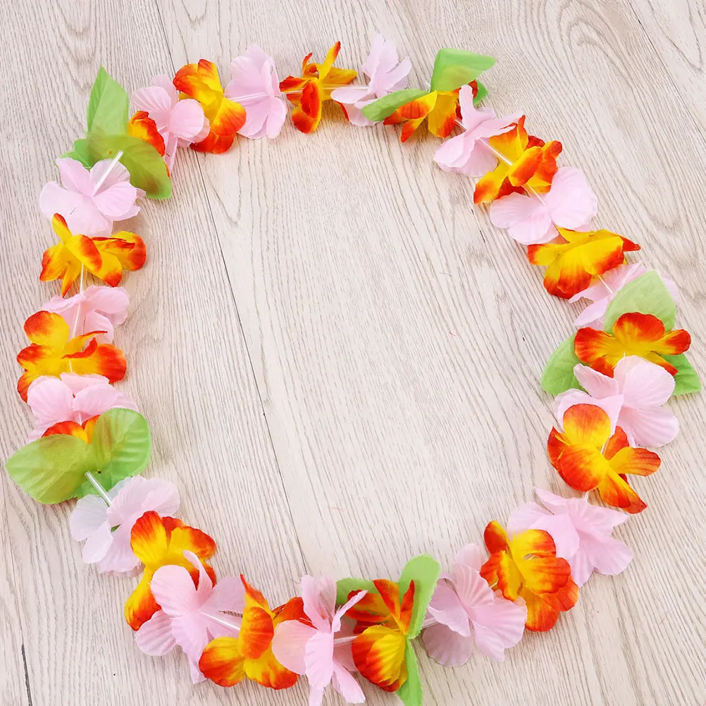 18pcs Garland Set Hawaiian Flower Necklace Lightweight Luau Leis Party Accessories Beach Themed Decorations Fits Adults
18pcs Garland Set Hawaiian Flower Necklace Lightweight Luau Leis Party Accessories Beach Themed Decorations Fits Adults