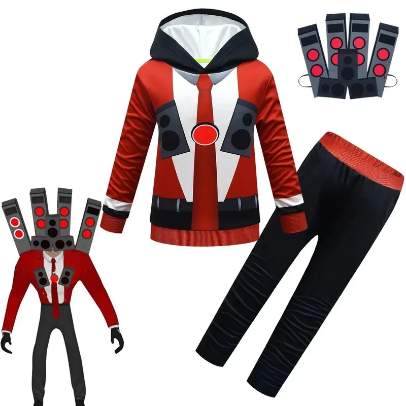 Skibidi Toilet Kids Tracksuit Speaker Man Clothes Set Speakerman Halloween Cosplay Costume Hoodie Sweatshirt Pants Sportswear
Skibidi Toilet Kids Tracksuit Speaker Man Clothes Set Speakerman Halloween Cosplay Costume Hoodie Sweatshirt Pants Sportswear