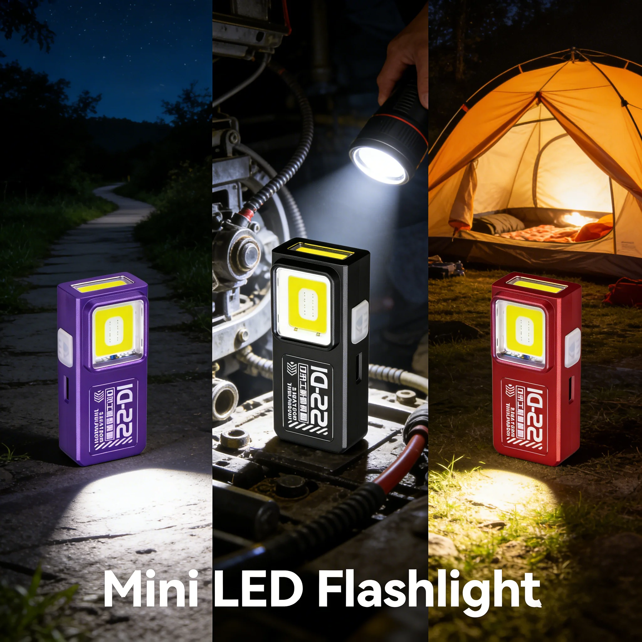 Super Bright Mini COB Work Light USB Rechargeable Portable Pocket Flashlight with Magnetic Base for Camping Hiking Car Repairing
Super Bright Mini COB Work Light USB Rechargeable Portable Pocket Flashlight with Magnetic Base for Camping Hiking Car Repairing