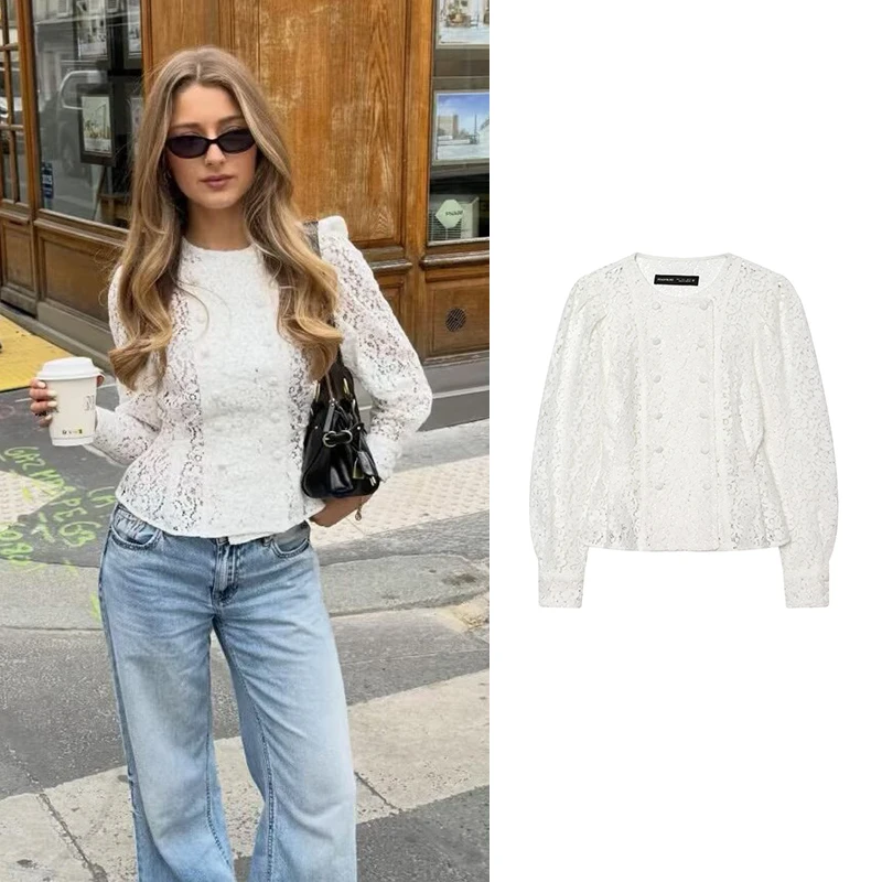 Spring 2026 New Women's Shirts Fashion Lace Slim Elegant Blouses Chic Leisure Youth Street Travel Holiday Spring Blouses Shirts
Spring 2026 New Women's Shirts Fashion Lace Slim Elegant Blouses Chic Leisure Youth Street Travel Holiday Spring Blouses Shirts
